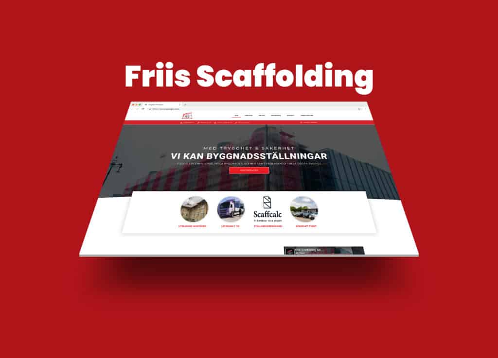 Friis Scaffolings webbplats