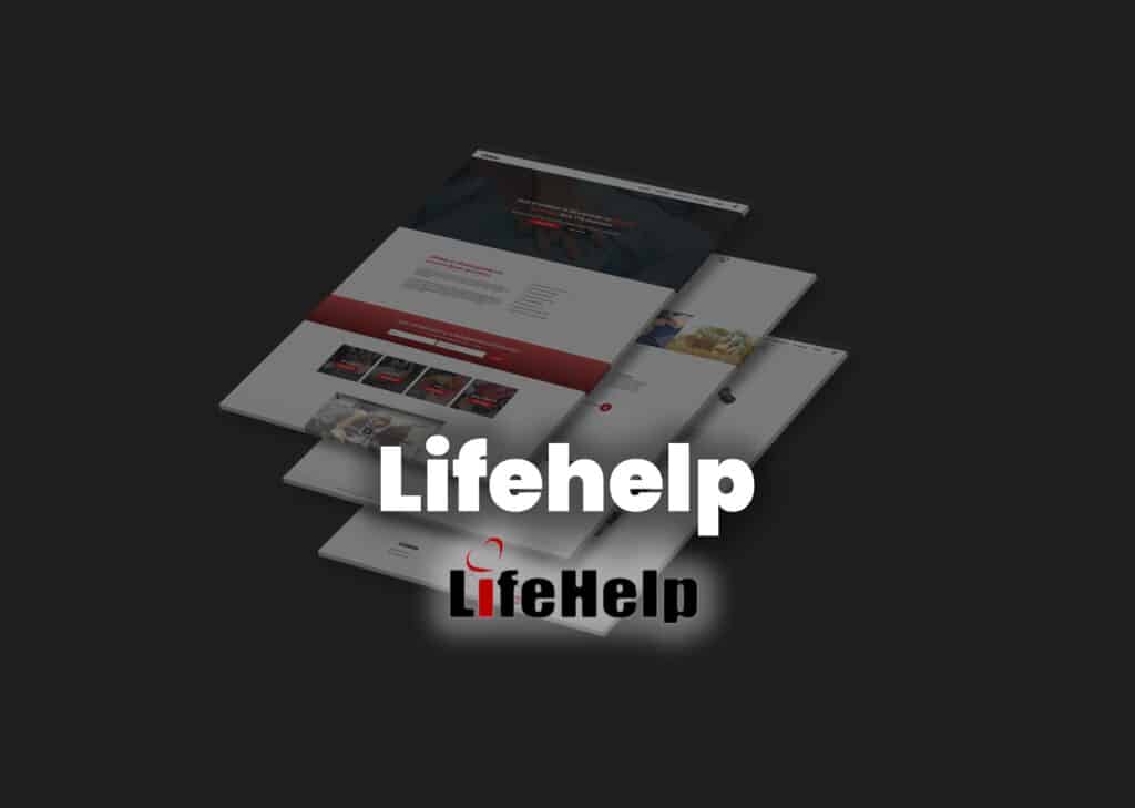 Lifehelps webbplats i flera delar
