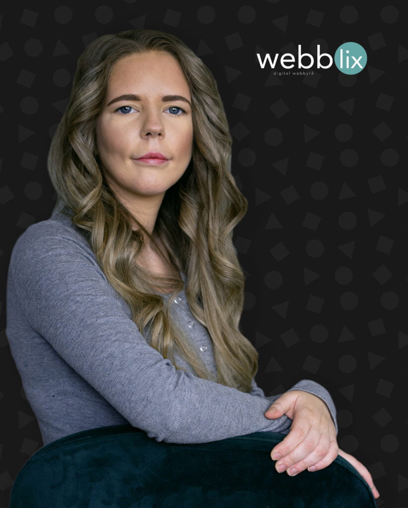 Ida Lundahl som arbetar på Webblix Webbyrå